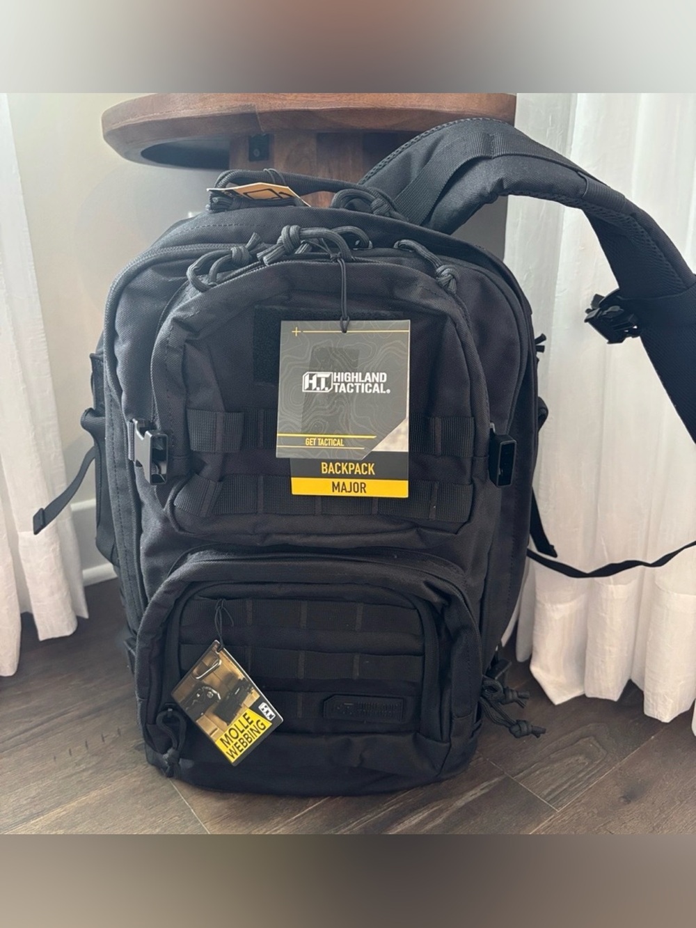 Highland Tactical Major Backpack Laser Cut Molle,waist strap,organizer pockets